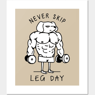 Never Skip Leg Day Dachshund Posters and Art